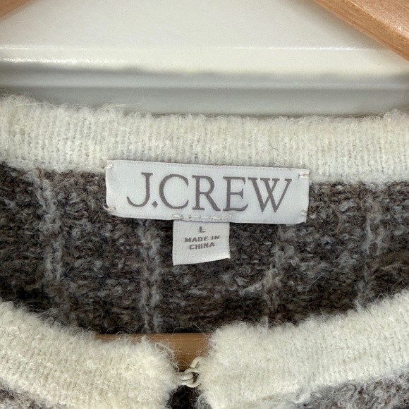 J Crew Cardigan Grey Cable-knit Sweater Lady Jacket - Picture 2 of 6